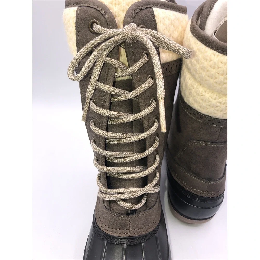 Magellan Women's Outdoors Tall Lined Duckbill Laceup Shoes 6 WaterProof Work New